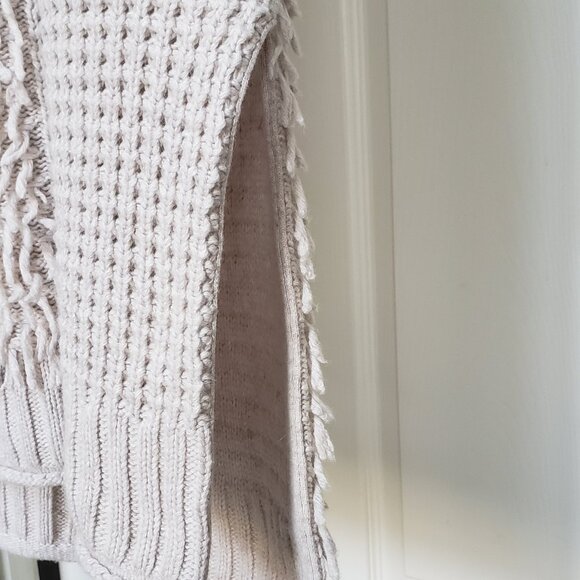 Anthropologie Women's Pilcro Cream Summit Mock Neck Textured Sweater Vest - Picture 7 of 12